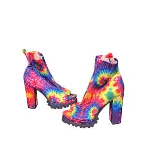 Liliana colorful peep toe heel size 10